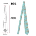thumbnail image 3 of Naloa World Travel Line Icons Map Print Solid Color Tie Formal Necktie for Men，Suitable for business, daily life, work, 3 of 5