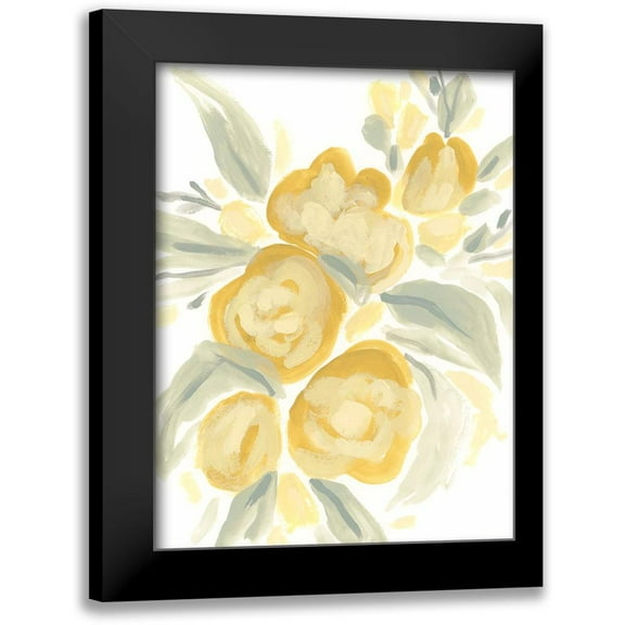 Vess, June Erica 12x14 Black Modern Framed Museum Art Print Titled - Ochre Blossoms I