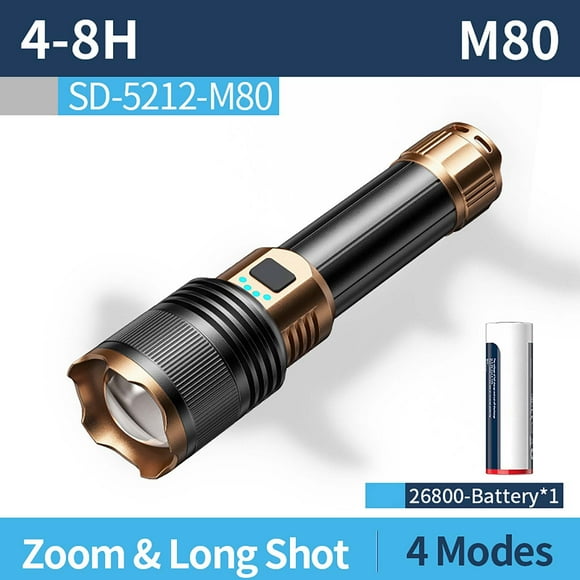 Cagogo Flashlight, High Lumen Long Range Outdoor Flashlight for Camping Hiking, Rechargeable Waterproof Flashlight for Emergency , Bright LED Flashlight for Night Work Search Rescue