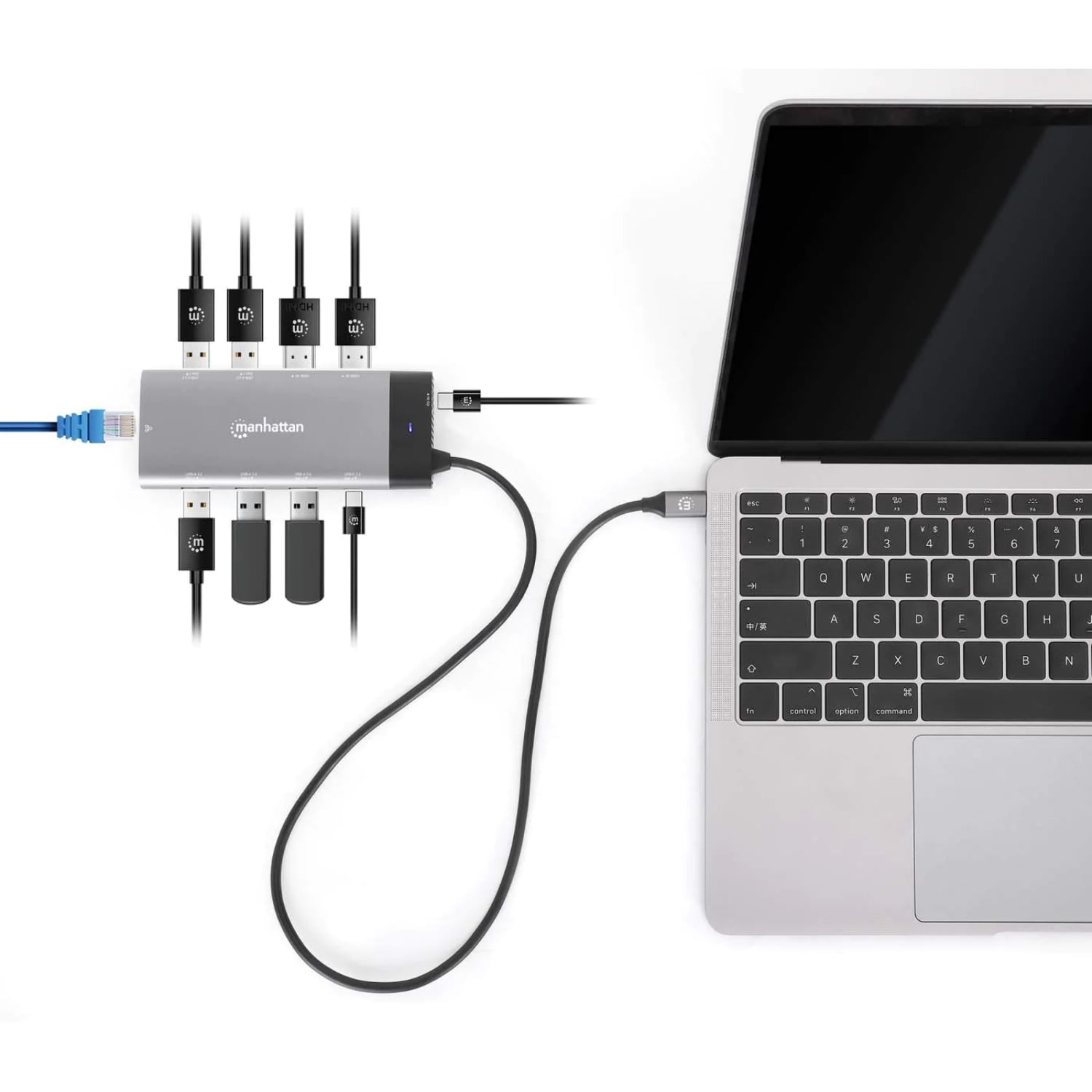 Manhattan USB-C PD 10-in-1 Dual Monitor 8K Docking Station 130714