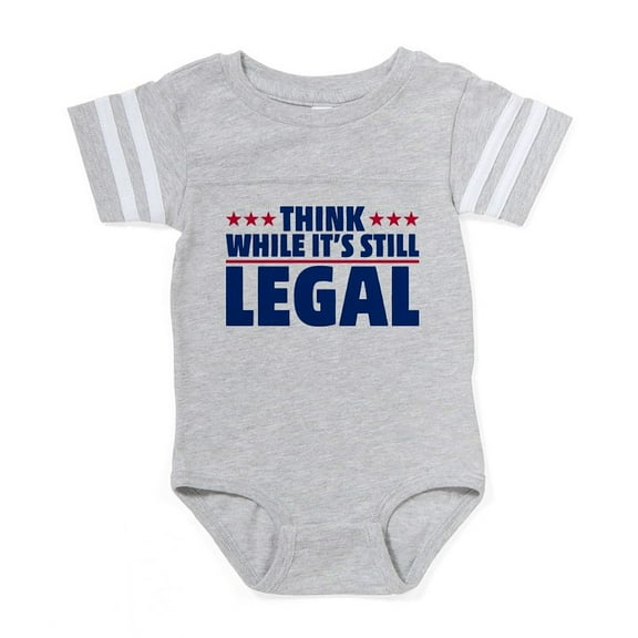 CafePress - Think While It'S Still - Cute Infant Baby Football Bodysuit