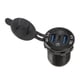 thumbnail image 4 of Cargador USB de 3 puertos con protección múltiple QC3.0 y cubierta impermeable para autos, camiones y vehículos recreativos., 4 of 14