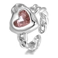thumbnail image 4 of onlyliua Ofertas Del Día de Hoy Pendientes Elegantes de Corazón para Mujer, Accesorios de Anillo de Cristal de Circón, Joyería, 4 of 7