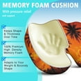thumbnail image 5 of Premium Palm Trees Pattern Memory Foam Seat Cushion Ergonomic Chair Pad for Office Chair, Car, Airplane & Bleachers Sciatica, Tailbone Hip & Back Pain Relief - Chair Cushion for Long Office Workers., 5 of 5