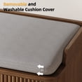thumbnail image 5 of UGTOO Walnut Entryway Bench with Storage & Cushioned Seat Adjustable Shelves, 5 Sturdy Legs, Easy Assembly for Hallway/Closet (39.3"L x 21"H), 5 of 11