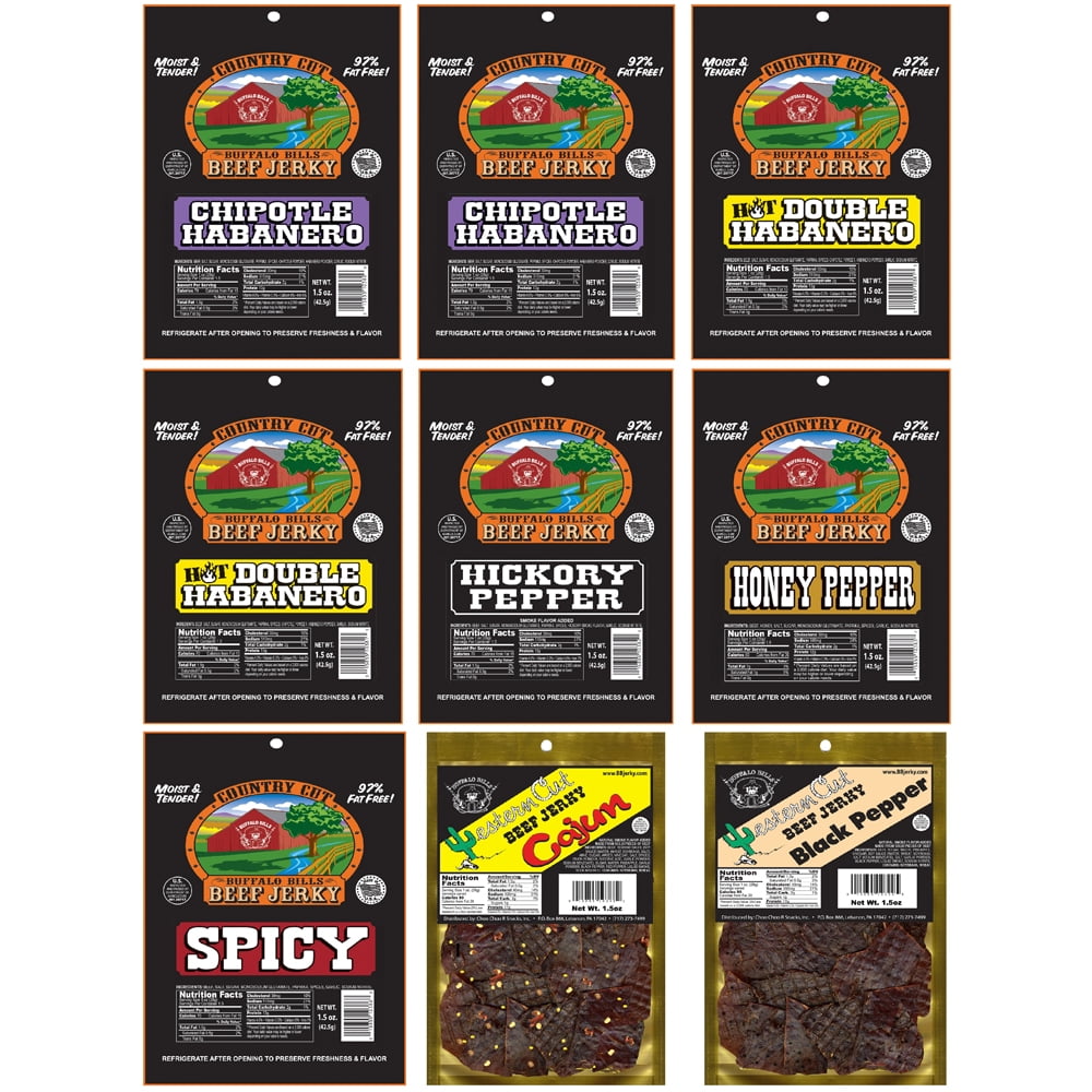 Buffalo Bills 18-Piece Hot & Spicy Lovers Jerky 6-Pack Gift Cooler (18 assorted jerky packs)