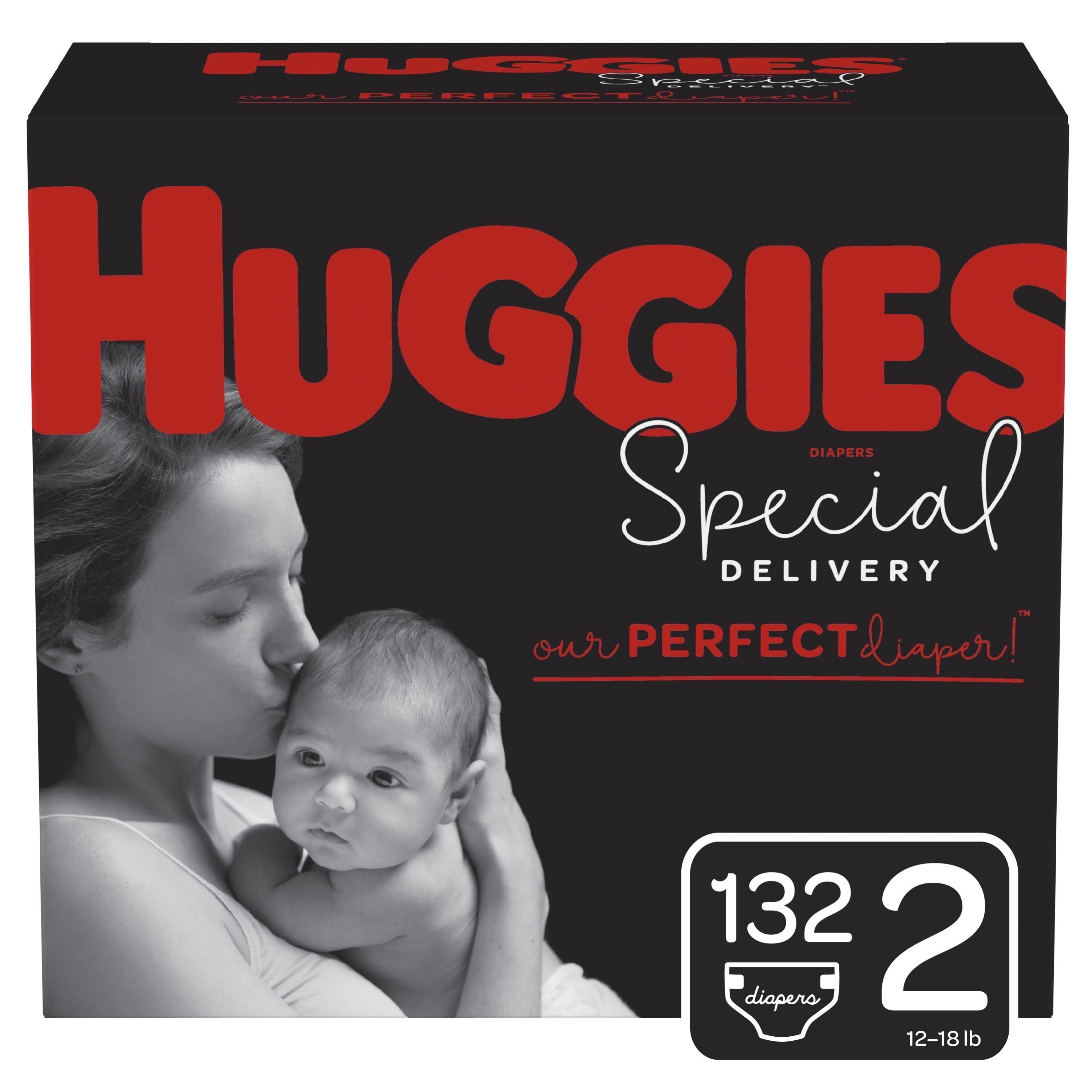 128 Ct Giga Jr Pack Size 2 12-18 lb. Huggies Snug & Dry Diapers Packaging May Vary 