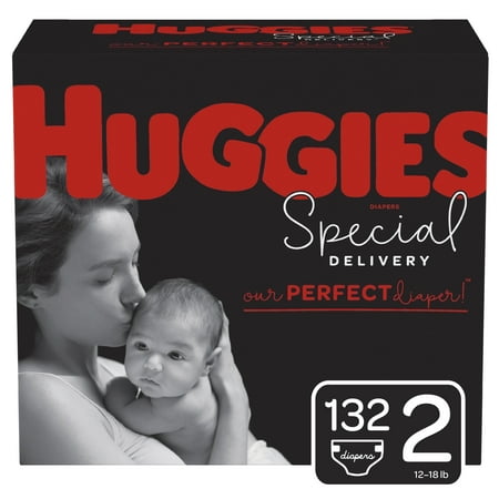 Photo 1 of Huggies Special Delivery Hypoallergenic Baby Diapers, Size 2, 132 Ct, One Month Supply