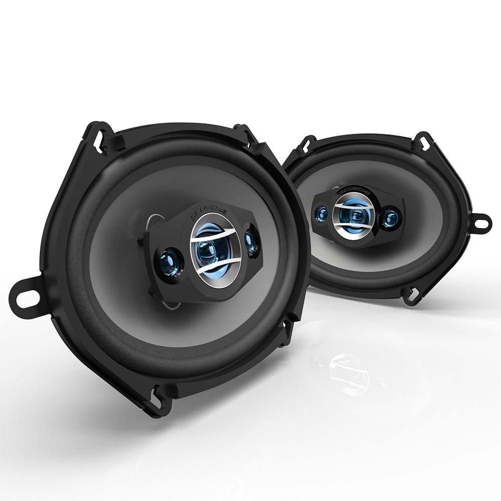 Scosche HD57684SD 4-Way HD Multi-Fit Frame Design Speaker Set with 200 Watts Peak/50 Watts RMS Per Speaker and Protective Grills, Pair Black