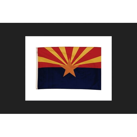 Arizona Flag Nylon Outdoor Canvas Heading 2 Brass Grommets Rectangular 5ft x 3ft