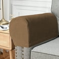 thumbnail image 5 of Sofa Armrest Cover, Protective Armrest Sleeve, Elastic Non Slip Thickened Plaid Sofa Armrest Protector, All Season Durable Polyester Material, 2 Piece Set, 5 of 7
