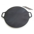 thumbnail image 2 of Petromax Campfire Griddle and Fire Bowl, Steel with 3 Removable Legs for Outdoor Campfire Cooking, Grilling and Frying or Build Fire Directly in Bowl, 15", 2 of 7