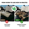 thumbnail image 4 of Golf Cart Seat Covers for 2 Seater,Brown Teal Geometric Microfiber Cart Seat Towel Blanket,Retro Modern Plaid Abstract Art Absorbent Breathable Non Slip Bench Seats Protector for Golf Course 51"x31", 4 of 9