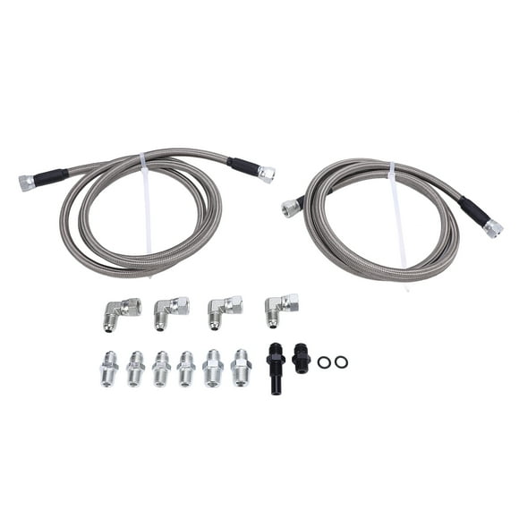 Lines 6AN 70 Inch Transmission Fluid Oil Cooler Hose Line Kit Stainless Steel PTFE Woven Replacement for 4L80E TH350 TH400 4L60E 700R4