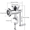 thumbnail image 3 of Meat Mincer Manual Meat Grinder Aluminum Alloy Meat Mincer Machine With Wooden Handle &Tabletop Clamp & Tube Meat Mincers For Home Use Sausage Maker Machine For Meat, 3 of 9