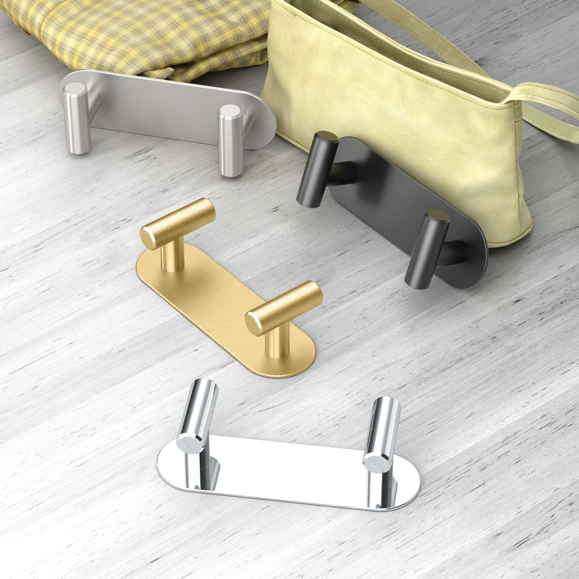 Gatco 1291B Latitude II All Modern Décor 6.5" Double Robe Hook, Brushed Brass