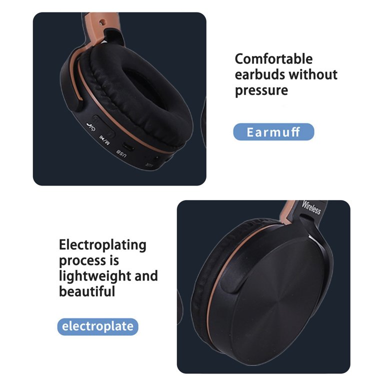 864　Heart and Beat Technology　Halozy　セット Wireless Bluetooth Headphones with Noise Cancelling, 40MM