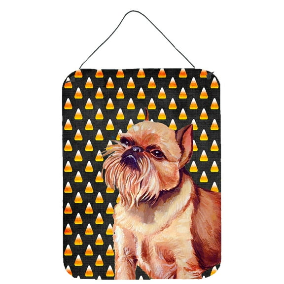 Carolines Treasures LH9055DS1216 Brussels Griffon Candy Corn Halloween Portrait Wall or Door Hanging Prints 12WX16H