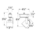thumbnail image 2 of WAC Lighting HT-808 Aluminum H Track Low Voltage Track Head in Black, 2 of 3