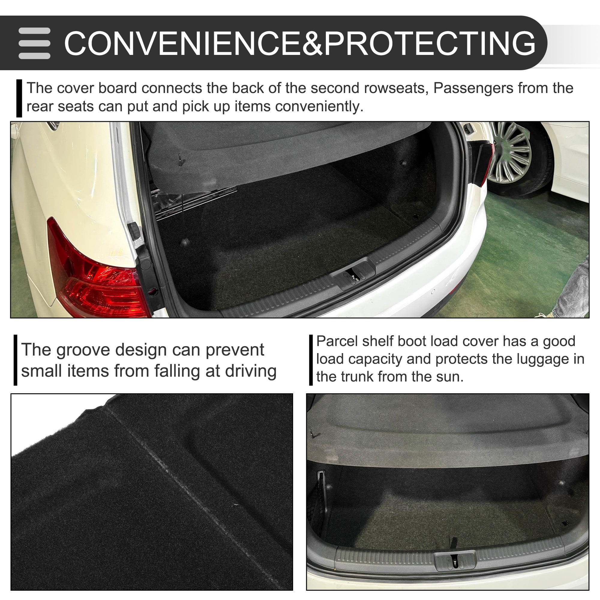 Unique Bargains Cargo Cover Board for Volkswagen Taos 2022-2024 Tonneau Privacy Board