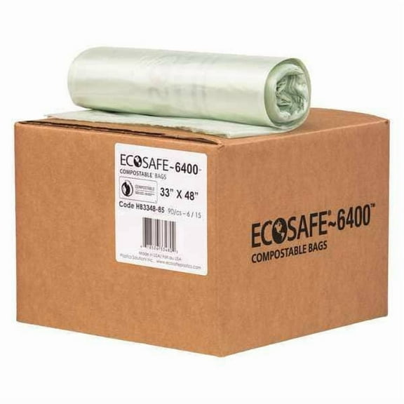 Ecosafe-6400 Trash Bags, Grn, PK90 HB3348-8
