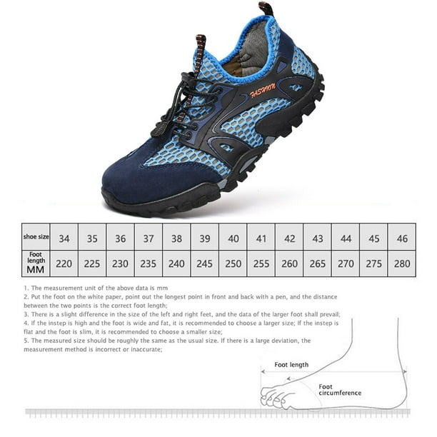 Escalada zapatos Calzado Hombre Descalzo Transpirable Goma Secado rapido para Senderismo Ciclismo Azul Walmart en linea