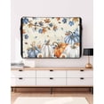 thumbnail image 3 of Outdoor TV Cover 48 to 50 Inch Weatherproof, Fall Thanksgiving Waterproof TV Screen Protector for Outside Decor with Zipper and Pocket 48"L x 30"H , Orange Blue Floral Pumpkins Maple Leaves, 3 of 7