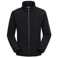 thumbnail image 2 of Miluxas Men's Full Zip Sweatshirt No Hood Hoodies Casual Cardigan Lightweight Cotton Hoody Black, 2 of 7