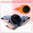 thumbnail image 4 of Guantes de esquí gruesos antideslizantes a prueba de viento guantes al aire libre guantes de invierno para mujeres, 4 of 8