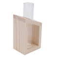 thumbnail image 2 of Florero de vidrio Bling Bling hidropónico con soporte de madera, 2 of 14