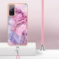 thumbnail image 4 of Mantto for Samsung Galaxy S20 FE Case, with Lanyard Adjustable Strap, Marble Pattern Soft TPU Bumper Hard PC Back Shockproof Protective Glossy Stylish Durable Phone Case for Women Girls,Pink, 4 of 7