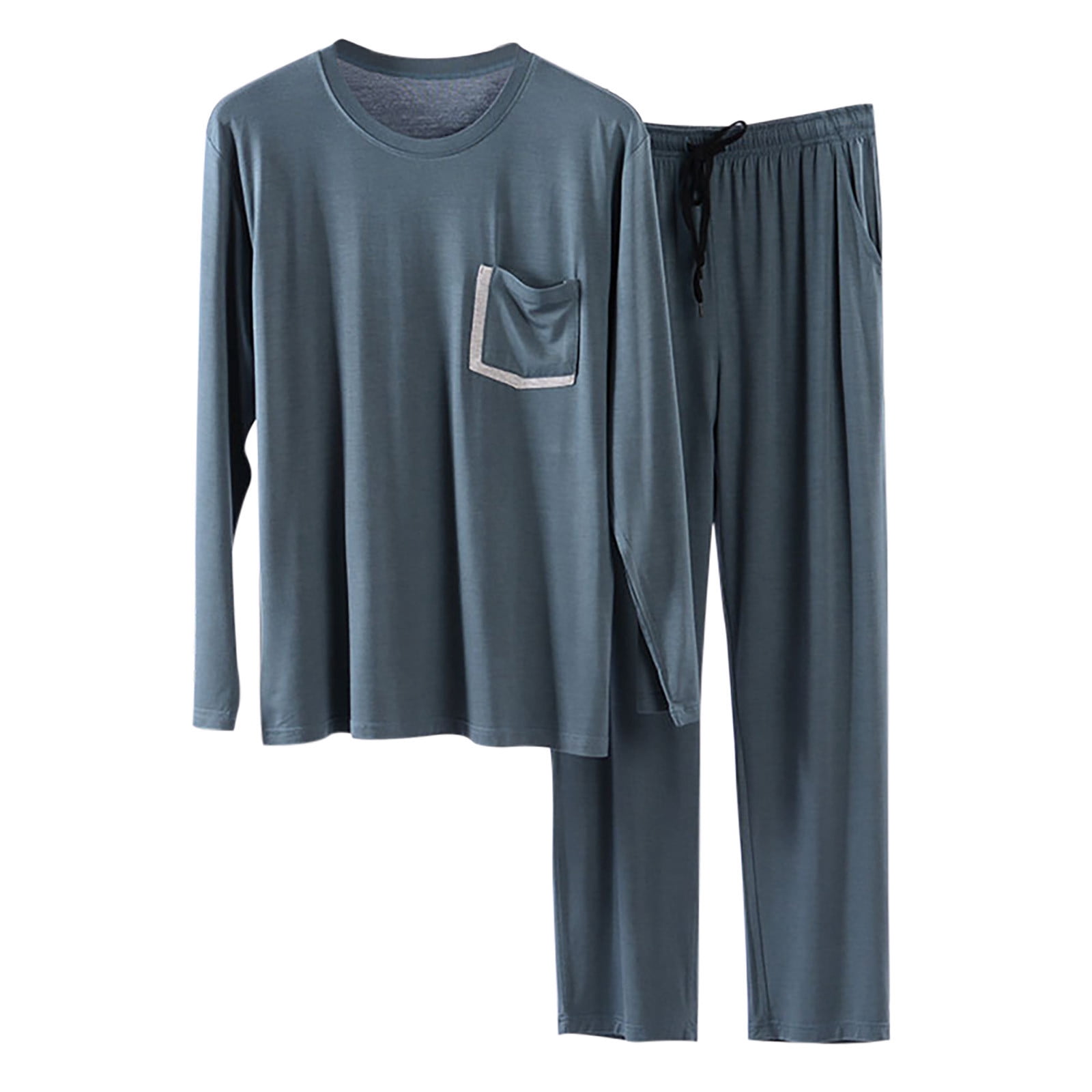 toraway Winter Pajama Sets for Men 2 Piece Cotton Male