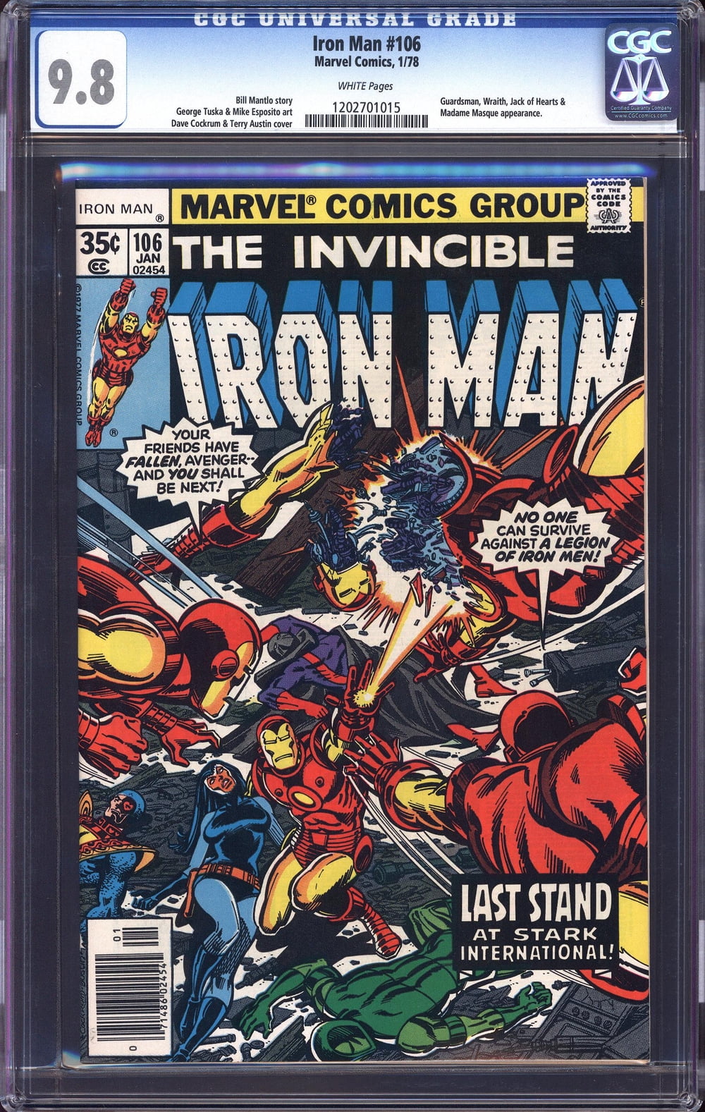 Iron Man #106 - CGC 9.8 Comic Book