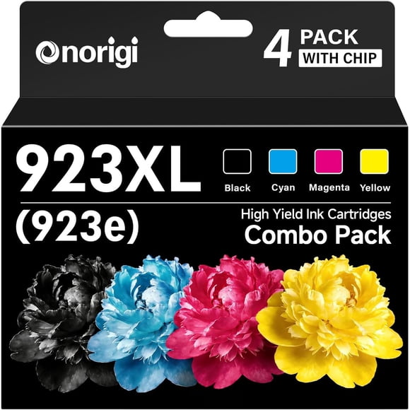Cartuchos de tinta Onorigi 923XL combo pack con chip