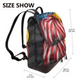 thumbnail image 2 of Balery Eagle Head With American Flag Mochila de Cuero para Mujeres, Gran Capacidad, Bolsa de Viaje Multifuncional, Mochila de Cuero y Bolsa de Hombro para Mujeres, 2 of 4
