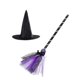 thumbnail image 3 of Halloween Witch Brooms 1Set Purple Plastic Creative Costumes for Cosplay Party Costume Accessories, 3 of 4