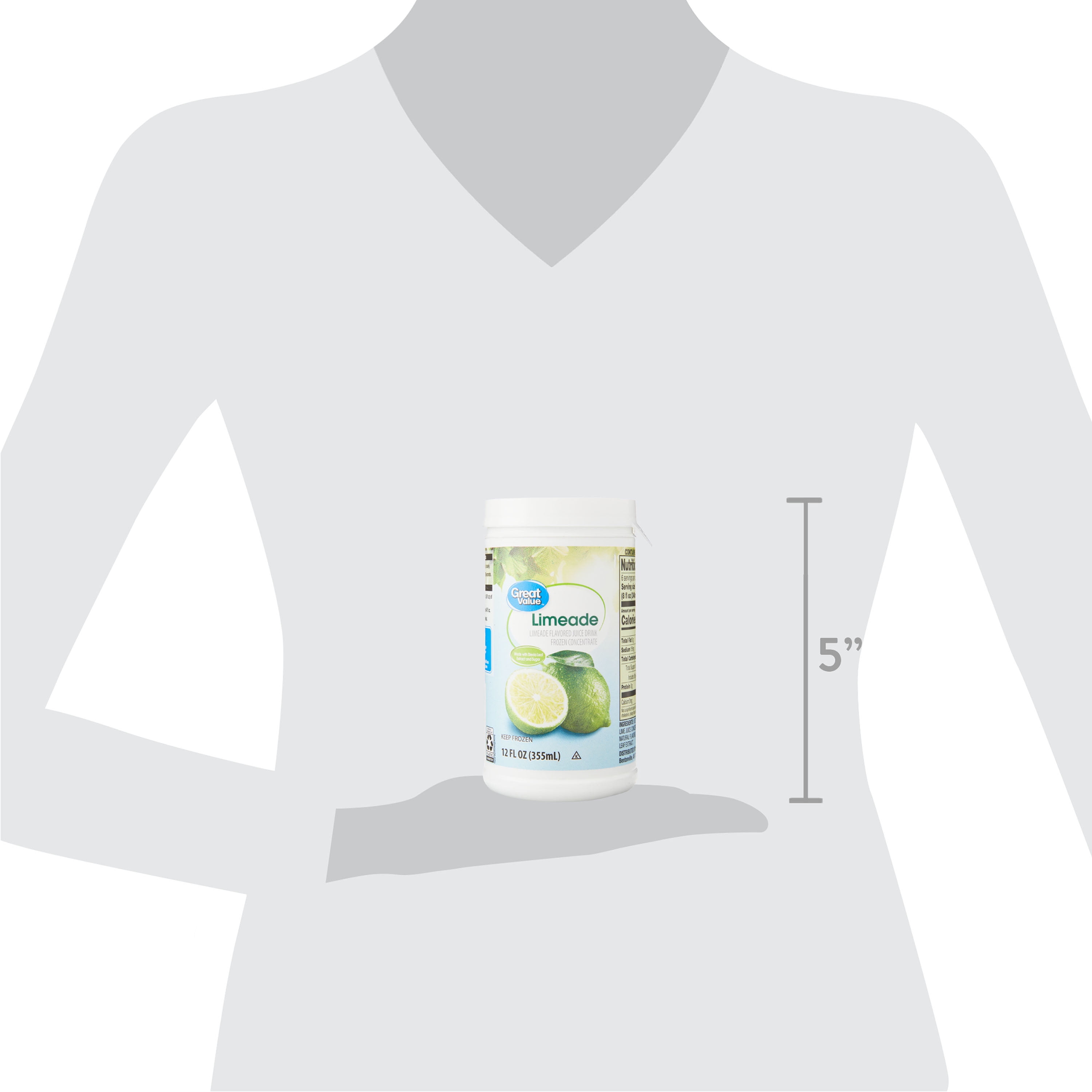 Great Value Limeade Flavored Juice Drink, 12 fl oz (Frozen)