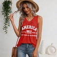 thumbnail image 4 of Iaqnaocc 250 Anniversary Usa Shirt Tank Tops for Women Sleeveless Summer Loose Fit V-Neck Pleated Tees Patriotic American Flag Festival Tee Tops Red XXL, 4 of 6