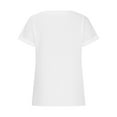 thumbnail image 5 of Zuesphe Trendy Tops for Women 2025 Oversized Tshirts for Women Vintage Womens Button Down Blouse Plus Size Plus Size Graphic Tees for Women 4X, 5 of 6