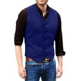 thumbnail image 2 of Men's Casual Slim-Fit Suit Vest, Royal Blue, Size XXL, 2 of 5