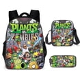 thumbnail image 1 of Set de mochilas escolares con dibujos animados de plantas y zombis, 3 unidades, 1 of 1