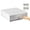 White and Stainless Steel, variant on Volcora Cash Register Drawer for Point of Sale (POS) System with Fully Removable 2 Tier Cash Tray, 5 Bill/8 Coin, 24V, RJ11/RJ12 Key-Lock, Double Media Slot, White