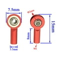 thumbnail image 2 of 10 piezas de Hebilla de bola perfecl M2 para coche RC 1/10 rojo, 2 of 6