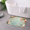 thumbnail image 3 of FJPT Non Slip Flannel Floor Mat Kitchen Mat Floral Design For Bathroom Kitchen Bedroom Decor 31.5x19.7 inch, 3 of 5