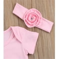 thumbnail image 4 of xiaxaixu Filles Romper avec Bandeau, Body Manches Courtes, Combinaison + Couvre-Chefs, 4 of 7