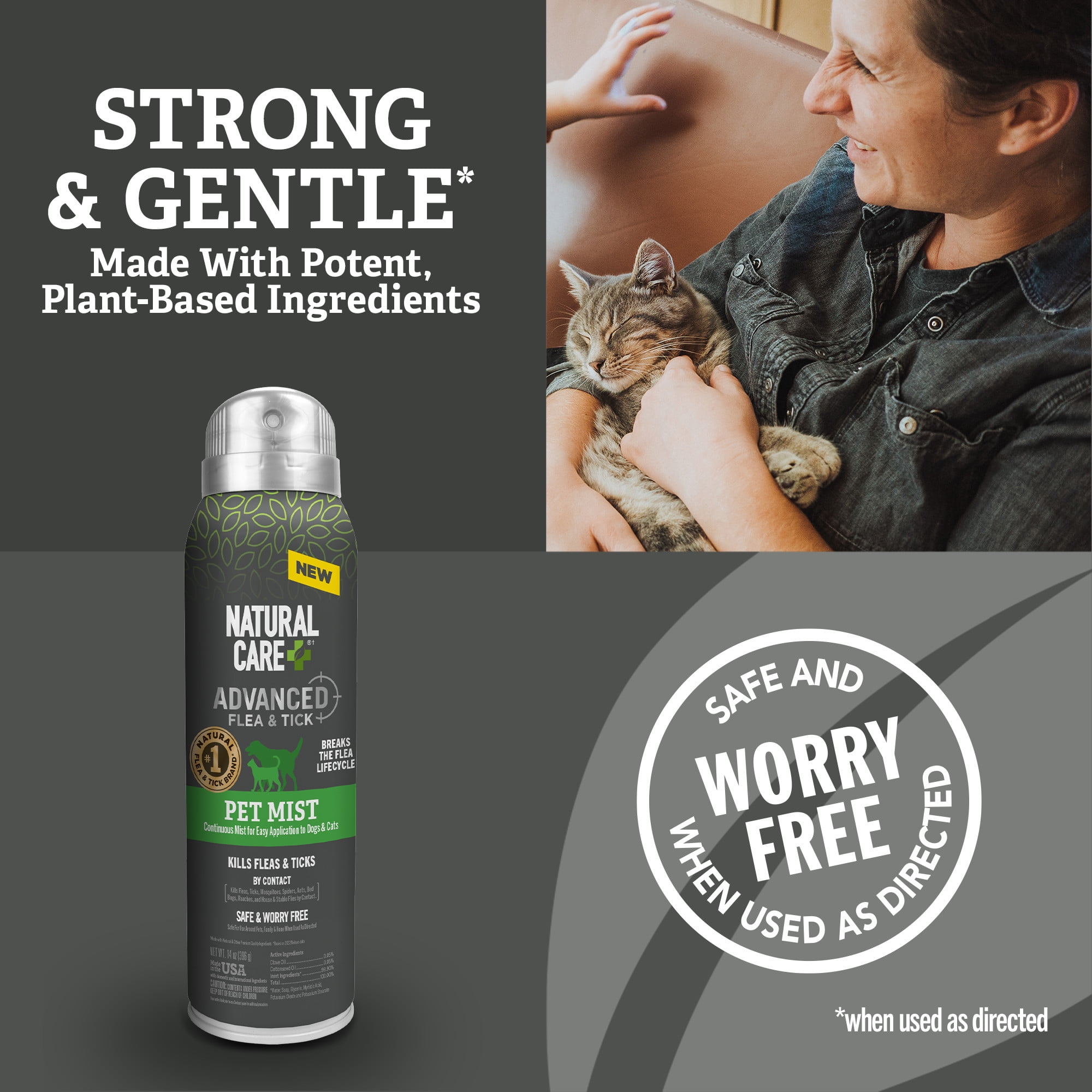 Natural Care Advanced Flea and Tick Pet Spray, 14 oz.