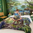 thumbnail image 5 of Erosebridal Triceratops Dinosaur Twin Bedding Sets for Kids Boys, Ankylosaur T-Rex Bedding Comforter Set, 5 of 6