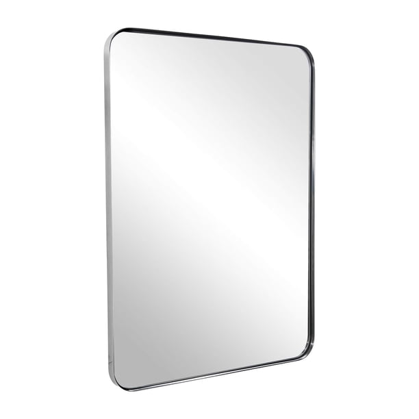 Andy Star Wall Mirror Polished Nickel for Bathroom 22x30x1