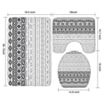 thumbnail image 3 of Black Geometric Diamond Striped Pattern Bathroom Rugs Sets 3 Piece,Toilet Cover Set,Absorbent Non Slip Bathroom Mats Sets with U-Shaped Contour Rug Toilet Rug Set, 3 of 5