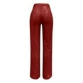 thumbnail image 6 of Sequin Pants for Women 2026 Trendy Sequin High Waisted Shiny Loose Wide Leg Flowy Rave Pants, 6 of 6